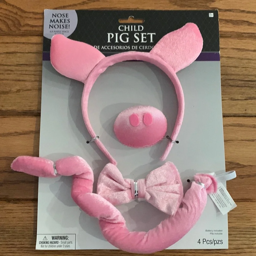 Pig costume 4pc accessory set - Picture 1 of 7